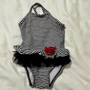 Tutu striped bathing suit